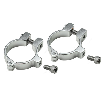 Hinged bottle cage clamps, silver