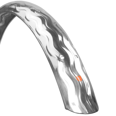 Velo Orange 58mm Wavy Fenders for 650b Tires, High Polished Silver